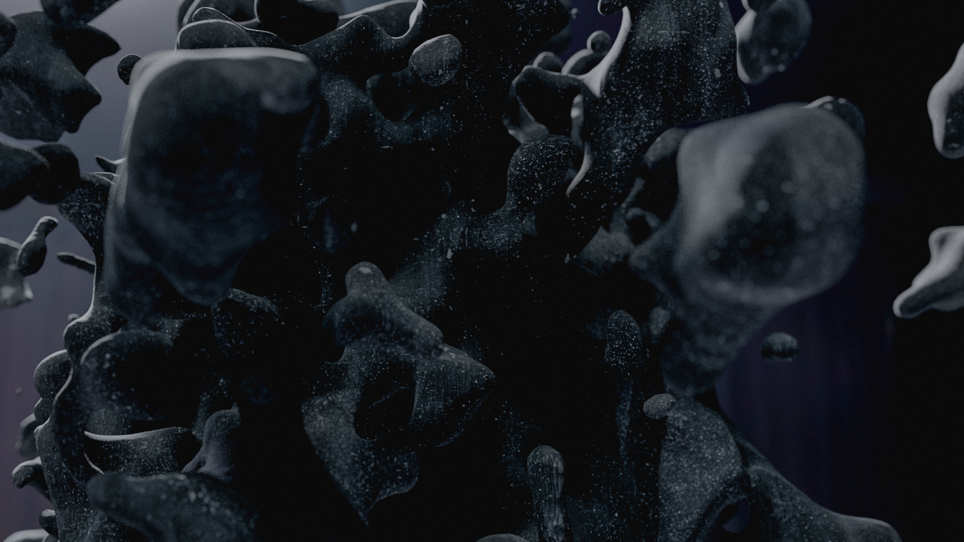 Abstract organic liquid-like concrete shape.